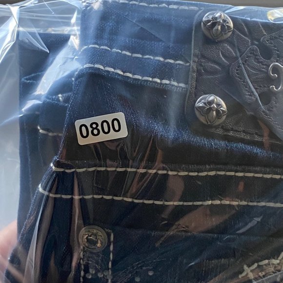 New Miss Me Jeans Women’s Size 26 skinny cut Denim stitched cross‎ Pockets - Picture 13 of 13